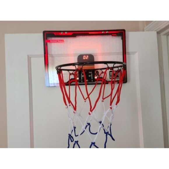 Indoor Basketball Hoop for Kids, Indoor Over The Door Mini Basketball Hoop - Picture 1 of 6